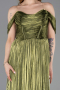 Pistachio Green Long Chiffon Cocktail Dress ABU5283