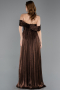 Brown Long Chiffon Cocktail Dress ABU5283