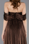 Brown Long Chiffon Cocktail Dress ABU5283