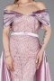 Powder Color Long Beaded Evening Dress ABU5400