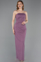 Lavender Long Beaded Evening Dress ABU5550