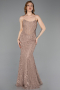 Copper Long Dantelle Evening Dress ABU5734