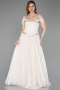 Long Beige Dantelle Evening Dress ABU5996