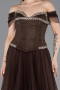 Long Brown Dantelle Evening Dress ABU5996