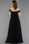 Long Black Dantelle Evening Dress ABU5996