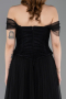 Long Black Dantelle Evening Dress ABU5996