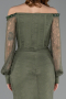 Olive Drab Long Dantelle Mermaid Prom Dress ABU5890
