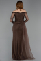 Long Brown Dantelle Evening Dress ABU5999