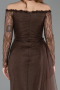 Long Brown Dantelle Evening Dress ABU5999