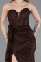 Long Brown Dantelle Mermaid Prom Dress ABU5975