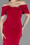 Long Dark Fuchsia Evening Dress ABU6002