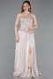 Mink Long Chiffon Evening Dress ABU5786