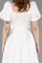 Long White Satin Evening Dress ABU6005