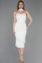 Midi White Cocktail Dress ABK2593