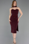 Midi Cherry Colored Cocktail Dress ABK2593