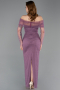Lavender Long Beaded Evening Dress ABU5550