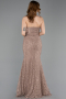 Copper Long Dantelle Evening Dress ABU5734
