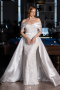 White Long Beaded Evening Dress ABU5400