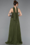 Long Olive Drab Chiffon Evening Dress ABU6011