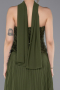 Long Olive Drab Chiffon Evening Dress ABU6011