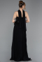 Long Black Chiffon Evening Dress ABU6011