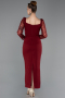 Burgundy Midi Cocktail Dress ABK2387