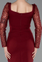 Burgundy Midi Cocktail Dress ABK2387