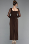 Brown Midi Cocktail Dress ABK2387