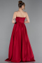 Burgundy Long Satin Prom Gown ABU5105