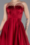 Burgundy Long Satin Prom Gown ABU5105