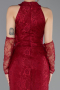 Burgundy Long Dantelle Mermaid Prom Dress ABU5598