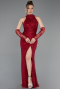 Burgundy Long Dantelle Mermaid Prom Dress ABU5598