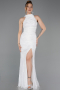 White Long Dantelle Mermaid Prom Dress ABU5598