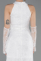 White Long Dantelle Mermaid Prom Dress ABU5598