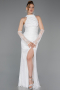 White Long Dantelle Mermaid Prom Dress ABU5598