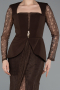 Long Brown Dantelle Evening Dress ABU6014