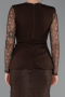 Long Brown Dantelle Evening Dress ABU6014