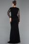 Long Black Dantelle Evening Dress ABU6014