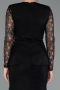 Long Black Dantelle Evening Dress ABU6014