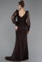 Long Brown Dantelle Evening Dress ABU6016