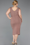 Copper Midi Plus Size Evening Dress ABK1492