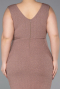 Copper Midi Plus Size Evening Dress ABK1492