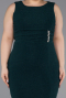 Emerald Green Midi Plus Size Evening Dress ABK2338