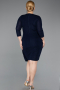 Midi Navy Blue Plus Size Cocktail Dress ABK2595
