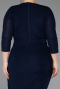 Midi Navy Blue Plus Size Cocktail Dress ABK2595