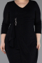 Midi Black Plus Size Cocktail Dress ABK2595
