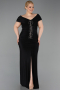 Long Black Plus Size Evening Gown ABU5900