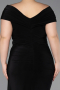 Long Black Plus Size Evening Gown ABU5900