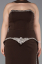 Long Brown Plus Size Evening Dress ABU6015