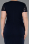Midi Navy Blue Plus Size Cocktail Dress ABK2598